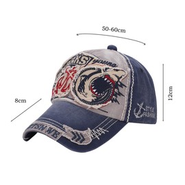 Baseball Cap Women's Baseball Cap Shark Cap Boys Men Baseball Cap Patch Sun Protection Baseball Vintage Hip-Hop Snapback Cotton Beach Hat for Sports Camping Golf, Colour 3