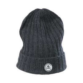 100% Cashmere Hat/Knitted Hat with 3 mm x 3 Rib for Men and Women (One Size) - Einheitsgröße charcoal