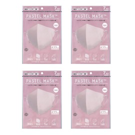 [PASTEL MASK] パステル マスク 不織布 30枚入り 立体 3D 三層構造 カラー 個包装 ピンク 30枚組
