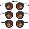 New orange heart Waterproof Lamp Socket, 6 Pack Black Pigtail