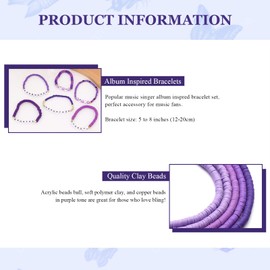 Olivia Bracelets Set for Women Girls, GUTS Sour Album Inspired Pearl Bracelet Olivia Merch Concert Outfits Accessories Music Lovers Jewellery for Fans Birthday Decorations, Copper