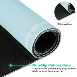 amusediy Mahjong Mat - 32.4" x 32.4" Non-Slip Neoprene Noise-Reducing Mat, Lotus & Phoenix Design, Includes Dice, Poker Cards & Chips (Green)