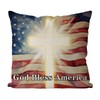 QIONG MENG 4th of July Pillow Cover 18x18 Inch God