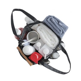 IBLUELOVER Mesh Shower Caddy Bag Bath Organizer Mesh Beach Bag Tote Waterproof Swim Bag Outdoor Grocery Organizer Cosmetics Travel Bag for Bathroom Dorm Gym Camping Beach Spa,21x18x 22cm