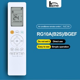 HZIME New RG10A(B2S)/BGEF Replacement AC A/C Remote Control Compatible for Midea Air Conditioner RG10A BGEF RG10A/BGEF RG10A(B2S)/BGEF