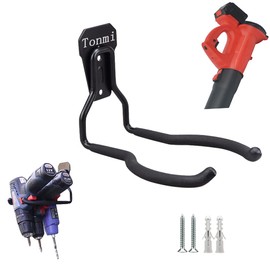 Tonmi Leaf Blower Hanger for Garage, Leaf Blower Hook for Garage, Leaf Blower Hanger for Wall, Perfect for Garage Wall Tool Organizers and Storage, No Leaf Blower (1Pcs), Black