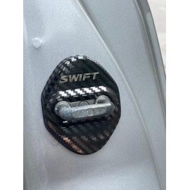 MEKOMEKO SW-MSGK New Swift ZD ZC Series Striker Cover, Door Lock Cover, Plating, Accessories, Interior Parts, Stainless Steel, 4 Pieces, Easy Installation, Swift 5th Generation, December 2023 and Up
