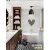 FookChak Black Dome Pendant Light 10in Kitchen Island Pendant Lighting
