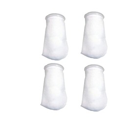 Vokowin 4pcs 200 Micron Aquarium Filter SocksFish Tank Marine Sump Felt Pre Filter Socks Filter Bags, liquid Fabric Filter Bag (K27-4)