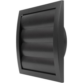 Vent Systems Ø150 mm / 6" Inch - Anthracite Air Vent Plastic Cover - Louvered Outdoor Opening Flap Vent Built - in Pest Guard Screen HVAC for Home Improvement