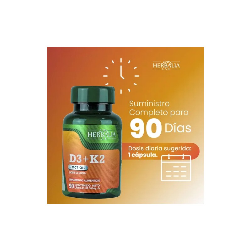 Vitamina D3 + K2 - MCT - Apoyo Óseo -