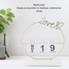 Metal Desk Calendar Modern Creative Tabletop Flip Calendar with LED