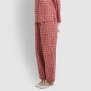 JAJU [JAJU/자주] 여 플란넬 파자마 세트_다크레드 [JAJU] Women's Flannel Pajama