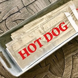 Outside the Box Papers Printed Foil Hamburger, Cheeseburger and Hot Dog Sacks 24 Each of Hamburger and Cheeseburger and 48 Hot Dog Bags Silver, Red, Yellow