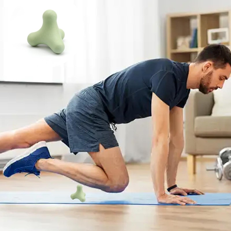HJIAMA Massage Ball Four Corners Massage Ball Arch Support Three