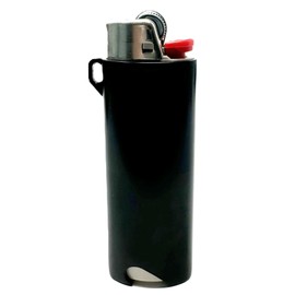 Metal Lighter Case Fits BIC with Bottle Opener Standard Full Size in J6 EDC Multipurpose Outdoor Survival Lighter Metal Lighter Sleeve in Black