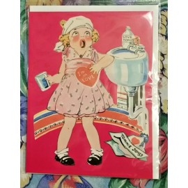 Victorian Valentine Day Card B Shackman Co Love Tonic Brand New