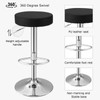 WATERJOY Adjustable Round Bar stools Set of 2, PU Seat