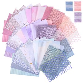 HLTOO 45 Sheets Handmade Scrapbook Paper, Craft Textured Decorative Paper, Snow Mesh Fabric Supplies Craft Kits, for Junk Journals, Wall Art Decor, Album, Picture Frames, 5.1 Inch x 7.1 Inch
