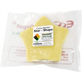 Cocoa Butter - Stretch Star - Kosher - Raw - Unrefined - Natural Cocoa Scent - 3.5 oz Net wt (99 g) - Uses: Creams, Lotions, Balms, Body Butters and many other skin care products - sealed poly bag