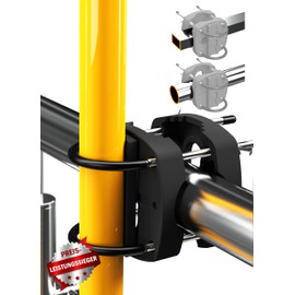 Menz Parasol Holder Balcony Railing - Solid Umbrella Holder Balcony Railing as Compact Parasol Stand Balcony, Flexible Mountable Parasol Holder Balcony in Black