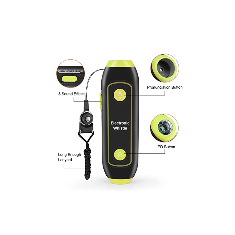 Luz LED de Entrenamiento con Silbato Electrónico para Deportes, Camping,