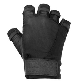 Superset Leather Workout Gloves for Weight-Lifting (Padded) Perfect for Gym Training (Breathable) Black (Black W/Black, 8 Mens S Womens L)