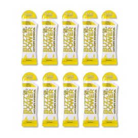 Buzz Power Natural Energy Gels | 25 g Glucose & Fructose Carbohydrate from Pure Organic Honey with Sports Electrolytes | Best for Exercise, Performance Endurance Sports & Outdoor Activities (10)