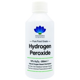 Innovative Naturopathics Food Grade Hydrogen Peroxide - Purest Grade 10% - 250ml - Non Stabilised - Contains Zero Additives - 35 Vols