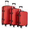Gnrolaz Luggage 3 Piece Suitcase Sets,3 Piece ABS Expandable Luggage