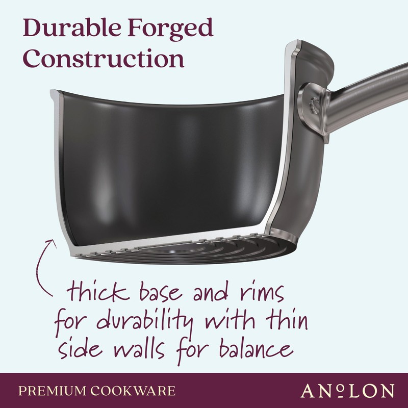 Anolon Accolade Forged Hard Anodized Nonstick Square Grill Pan/Griddle with