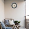 Horizent Outdoor Clocks Waterproof with Thermometer Rustic Coastal Wall Clock