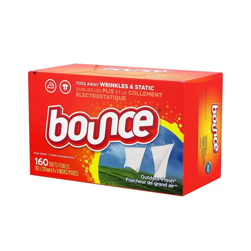 Bounce Fabric Softener Dryer Sheet Outdoor Fresh, 160 Sheets (Pack