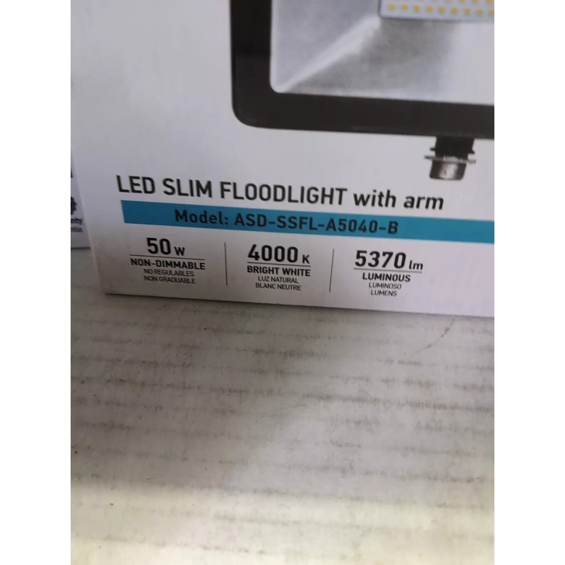 asd New ASD LED Slim Floodlight with Arm Model: ASD-SSFL-A5040