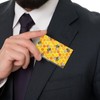 Niapessel Business Card Holder, Yellow Honeycomb And Bees Print Pocket