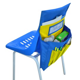 LONTG Chair Pocket For Classroom Student School Chair Organiser Pockets Chair Back Storage Bag Hanging Bag Seat Seat Companion with Name Tag Slot For Dorm Training Room Home Kindergarten Nursery