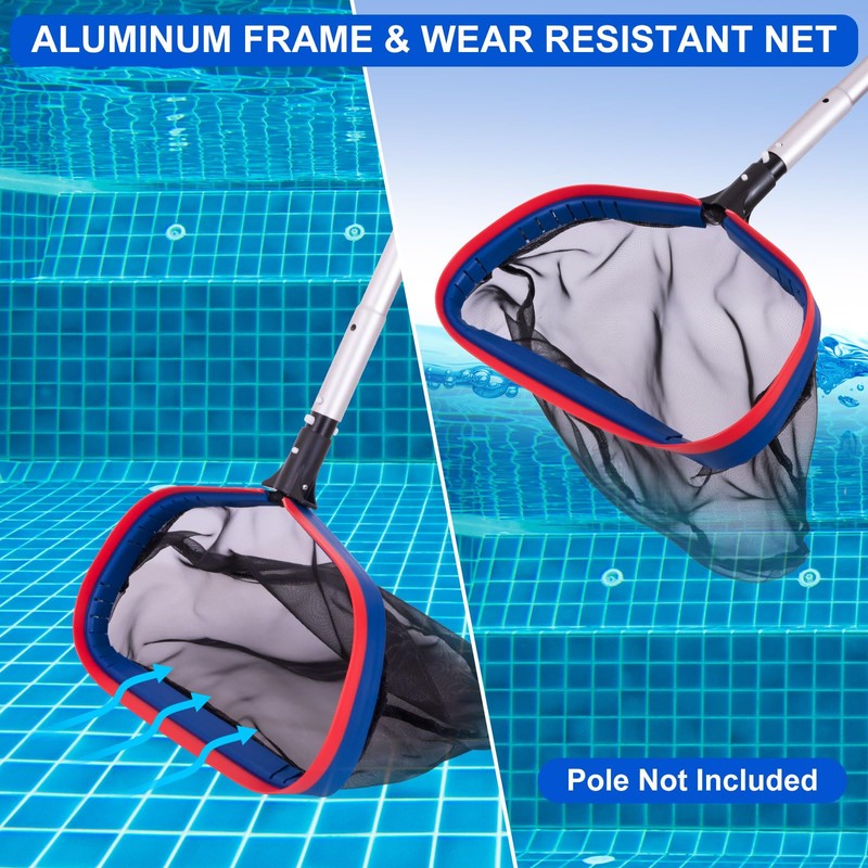 POOLAZA Deluxe Swimming Pool Cleaning Kit Including 20'' Pool Brush