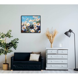 CAYUDEN Paint by Number for Adults, 16" x 20" Flowers Acrylic Paints by Numbers for Adults Beginner Kids Color Painting by Numbers on Canvas with 3 Brushes Daisy Paint by Numbers for Kids Ages 8-12