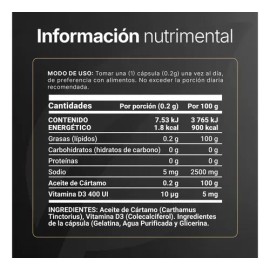 Safflower Vitamina D3 400 Ui 300 Cápsulas con Aceite De Cártamo B Life                                                                                