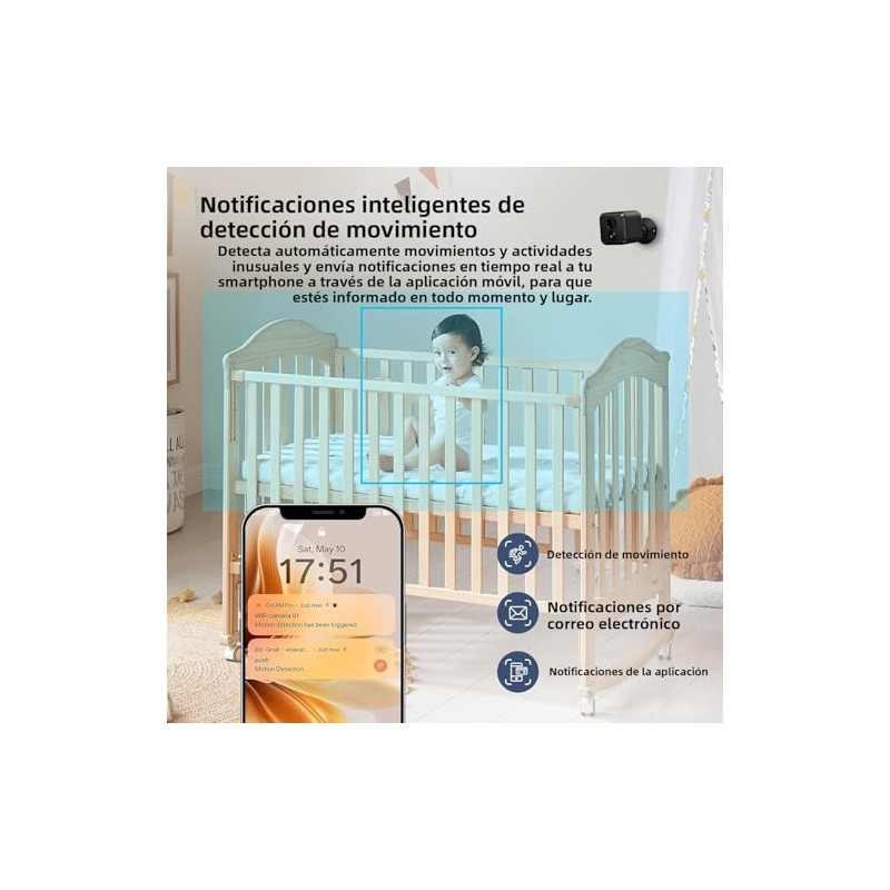 Hszsxjk Mini C?mara, 4K Hd Nanny Cam para el Hogar