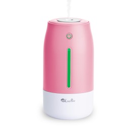 LivePure Cool Mist Humidifiers for Bedroom. Small Humidifier for Babies, Nursery, Plants, Office. Ultrasonic Cool Mist Humidifier w/Quiet Operation, USB-C Rechargeable. Rose Quartz