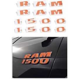 Reflective Concepts RAM 1500" Door Emblem Overlay Decals for 2013-2018 Ram 1500 - (Color: Reflective Orange)