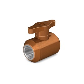 PrimoChill Female to Female G 1/4 Drain Ball Valve - Copper