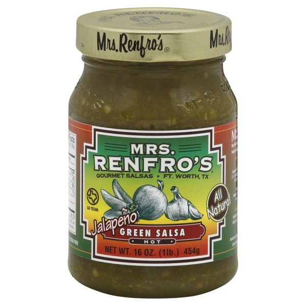 Mrs. Renfro's Salsa Green Hot 16.0 OZ(Pack of 2)