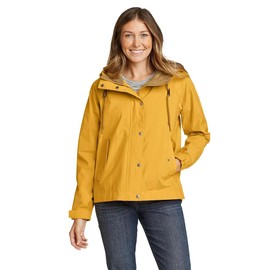 Eddie Bauer Women's Port Townsend Waterproof Rain Jacket, Waterproof, Dk Marigold, Medium