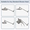 BRIGHT SHOWERS 15 Inch Extra Long Shower Head Extension Arm,