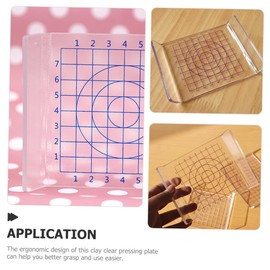 Operitacx 5pcs Polymer Clay Tools DIY Clay Rolling Mat Grid Plastic Board for Pottery