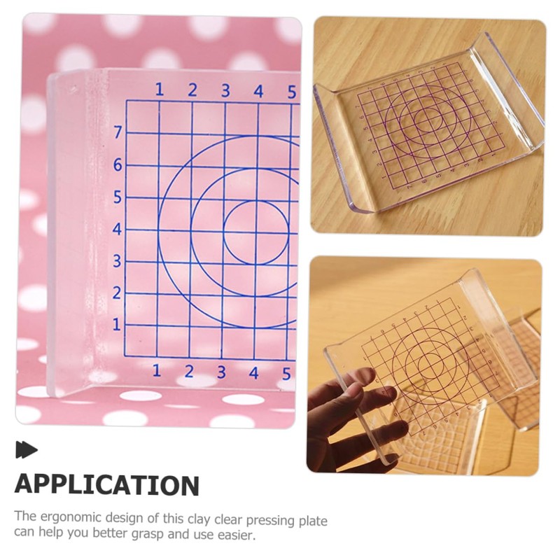 Operitacx 5pcs Polymer Clay Tools DIY Clay Rolling Mat Grid