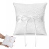 Wedding Ring Bearer Pillow, Weddings Ring Pillow with Lace Pearl