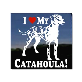 I Love My Catahoula Leopard Dog Vinyl Dog Window Auto Decal Sticker